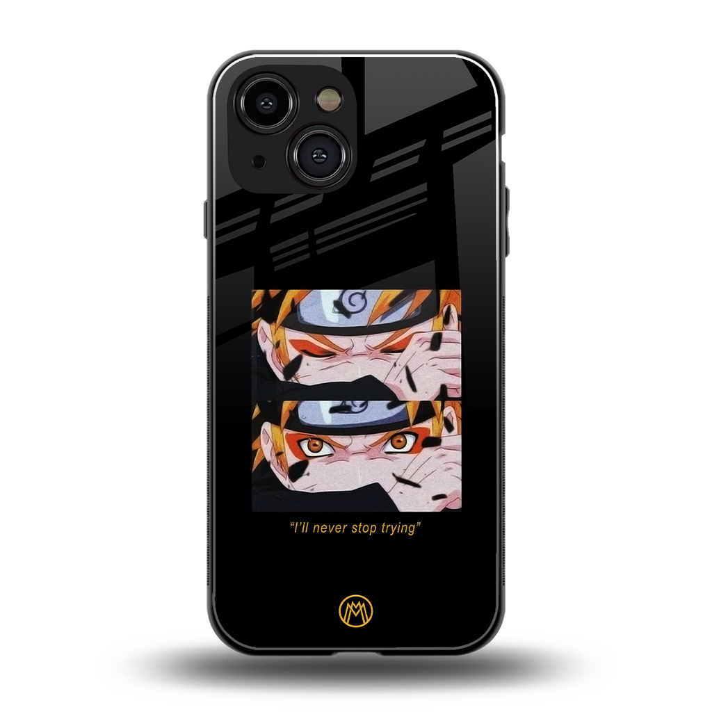 naruto motivation anime back phone cover | glass case for iphone 13 mini