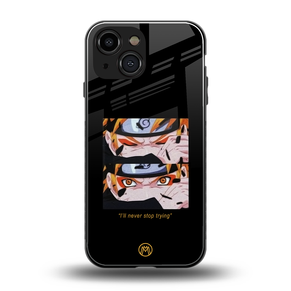 naruto motivation anime back phone cover | glass case for iphone 13 mini