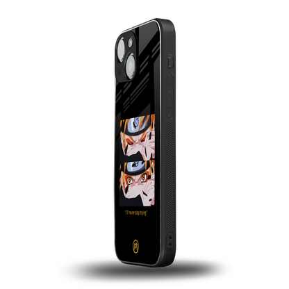 naruto motivation anime back phone cover | glass case for iphone 13 mini