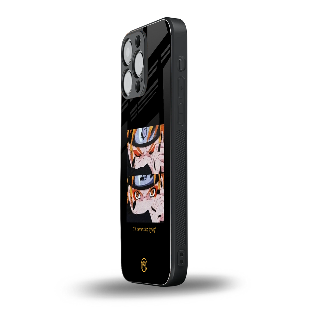 naruto motivation anime back phone cover | glass case for iphone 13 pro max