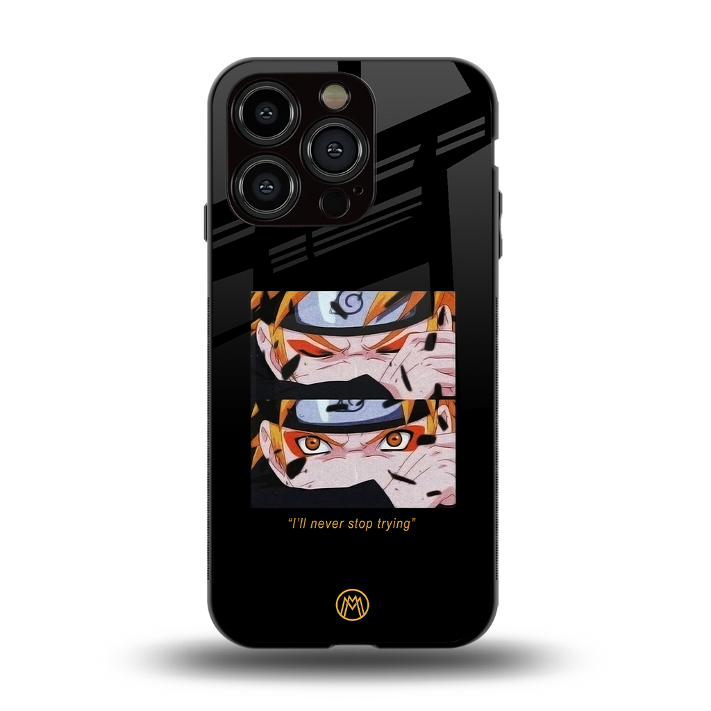 naruto motivation anime back phone cover | glass case for iphone 13 pro