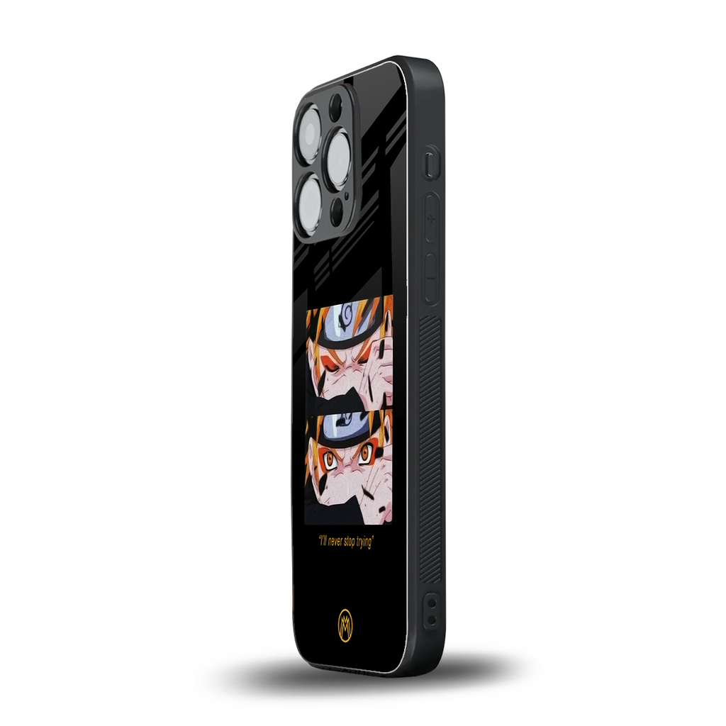 naruto motivation anime back phone cover | glass case for iphone 13 pro