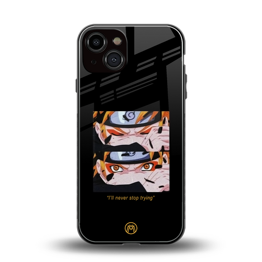 naruto motivation anime back phone cover | glass case for iphone 13