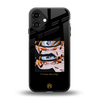 naruto motivation anime back phone cover | glass case for iphone 16 plus
