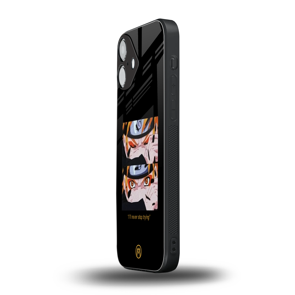 naruto motivation anime back phone cover | glass case for iphone 16 plus