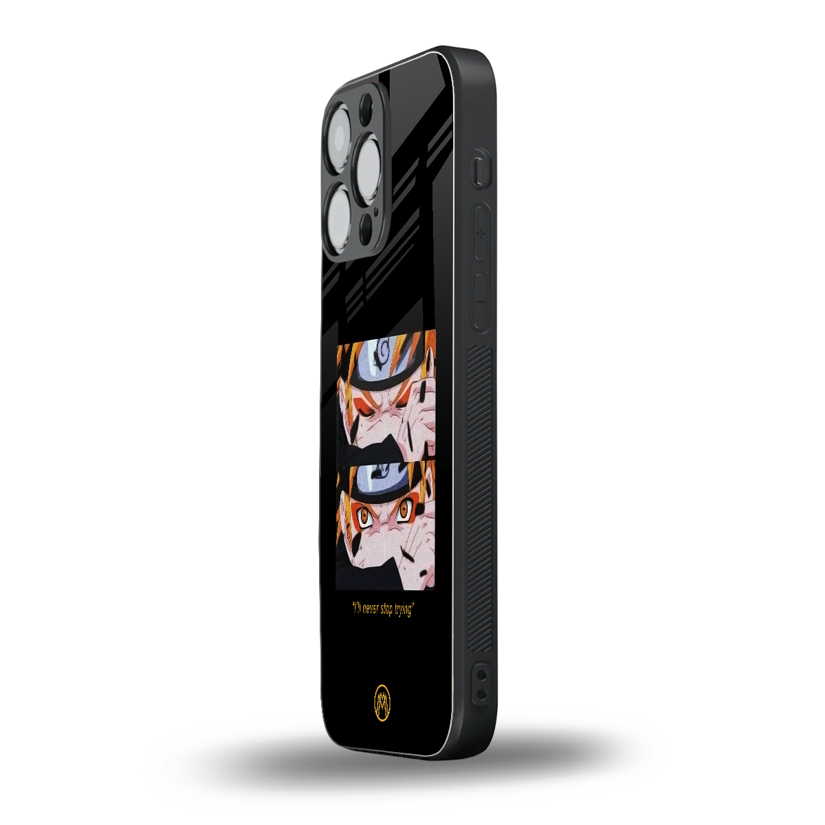 naruto motivation anime back phone cover | glass case for iphone 16 pro max
