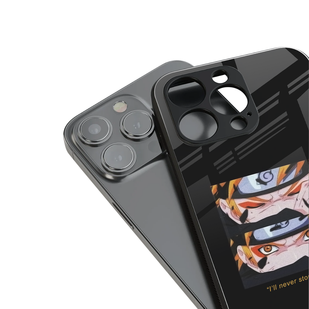 naruto motivation anime back phone cover | glass case for iphone 13 mini