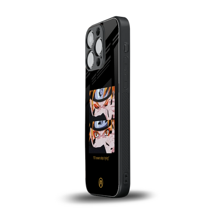 naruto motivation anime back phone cover | glass case for iphone 16 pro