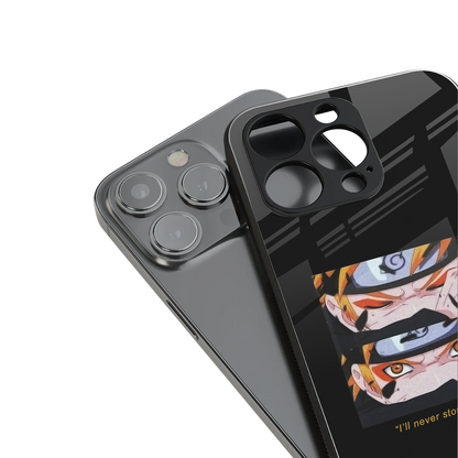 naruto motivation anime back phone cover | glass case for iphone 14 pro max