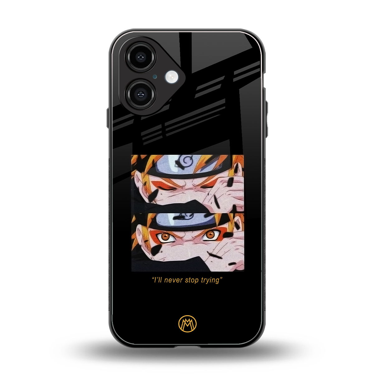 naruto motivation anime back phone cover | glass case for iphone 16