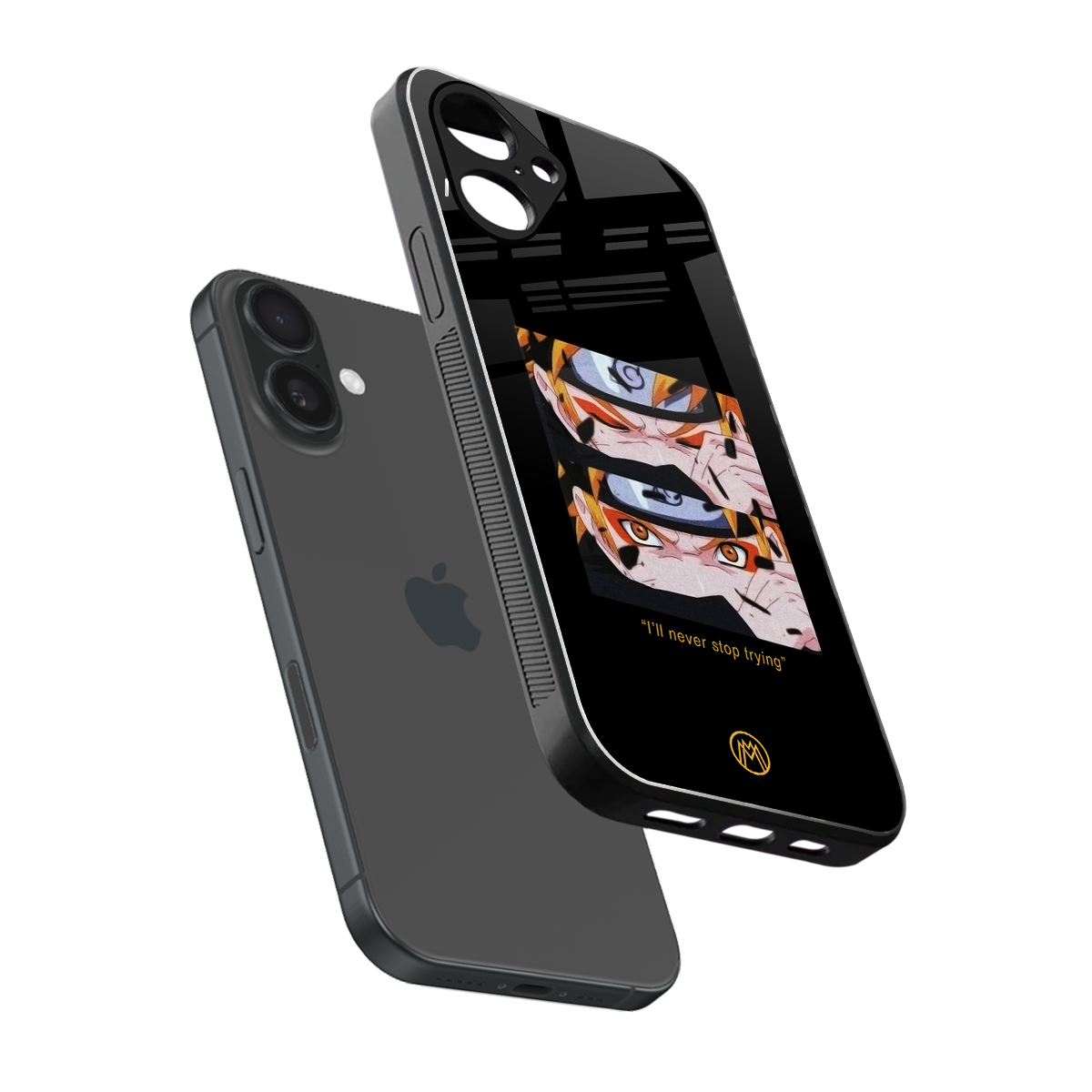 naruto motivation anime back phone cover | glass case for iphone 16