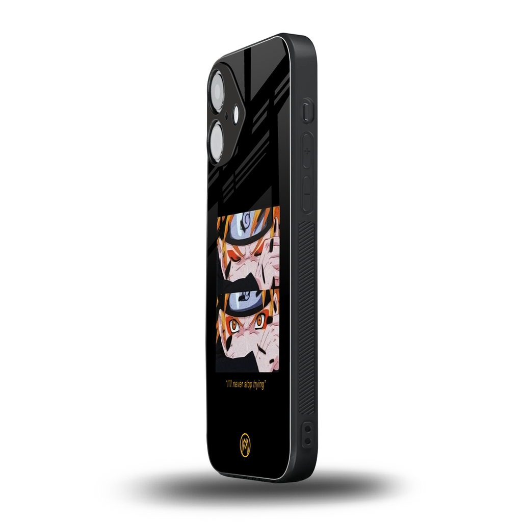 naruto motivation anime back phone cover | glass case for iphone 16