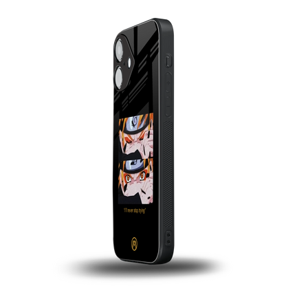 naruto motivation anime back phone cover | glass case for iphone 16