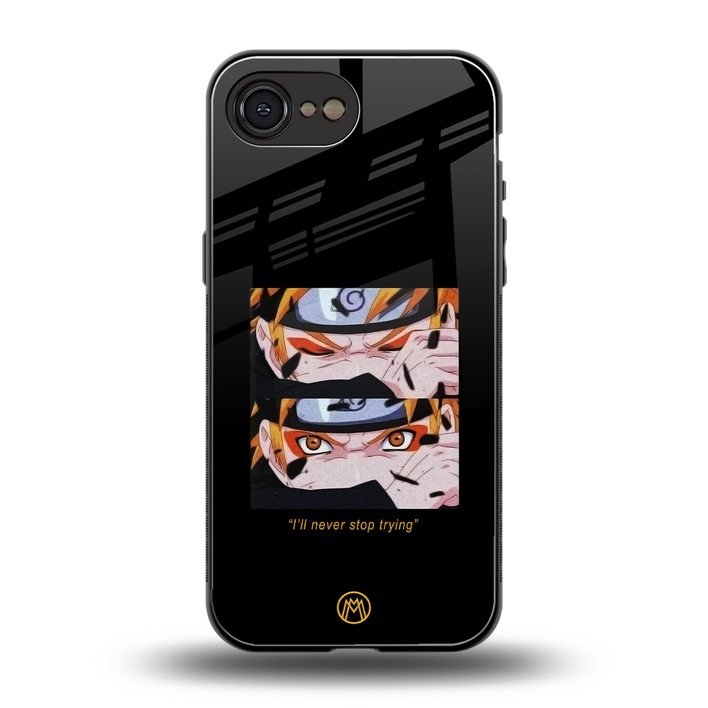 naruto motivation anime back phone cover | glass case for iphone 16e