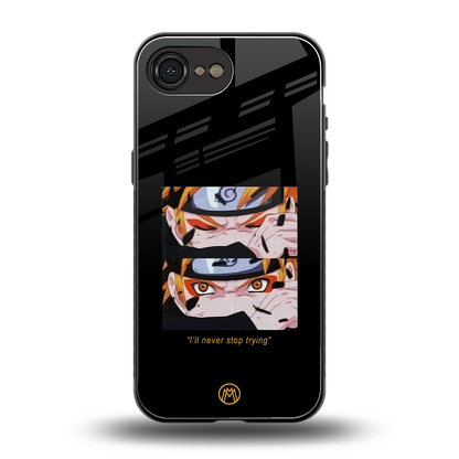 naruto motivation anime back phone cover | glass case for iphone 16e