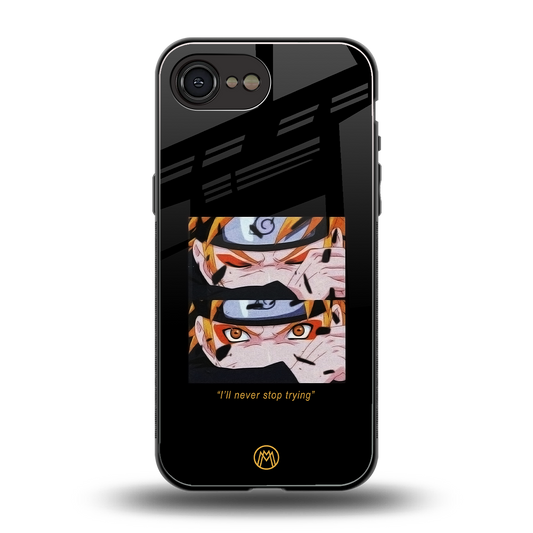 naruto motivation anime back phone cover | glass case for iphone 16e