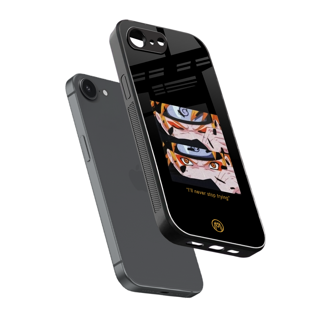naruto motivation anime back phone cover | glass case for iphone 16e