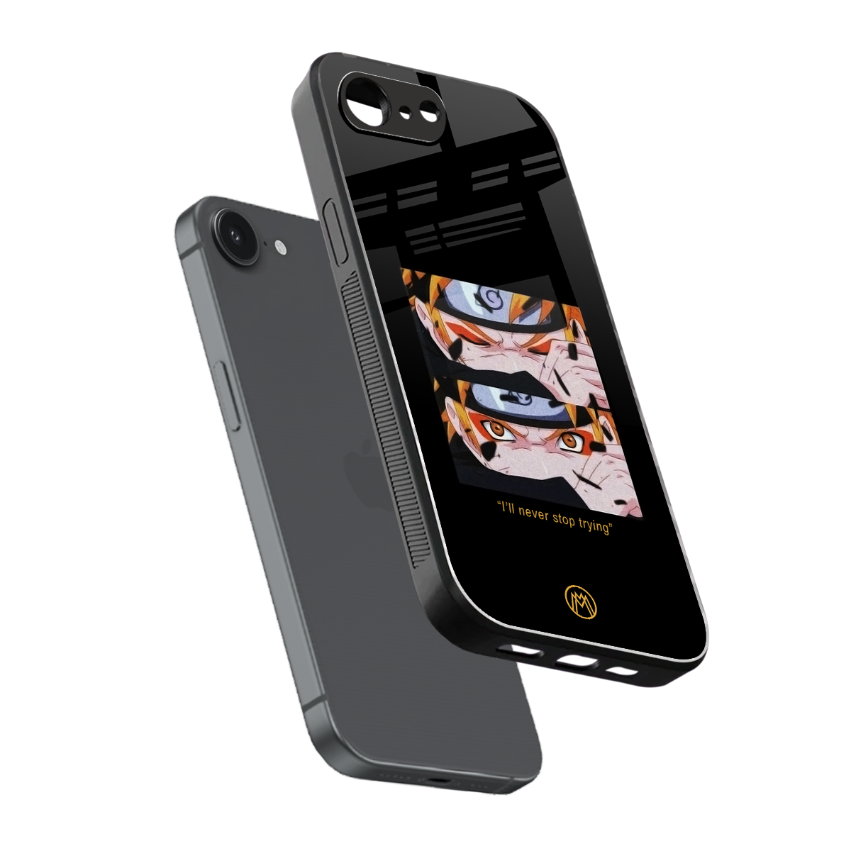 naruto motivation anime back phone cover | glass case for iphone 16e