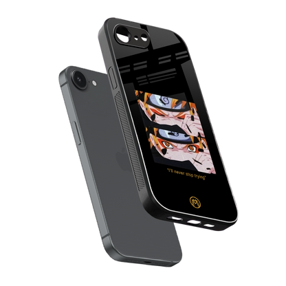 naruto motivation anime back phone cover | glass case for iphone 16e