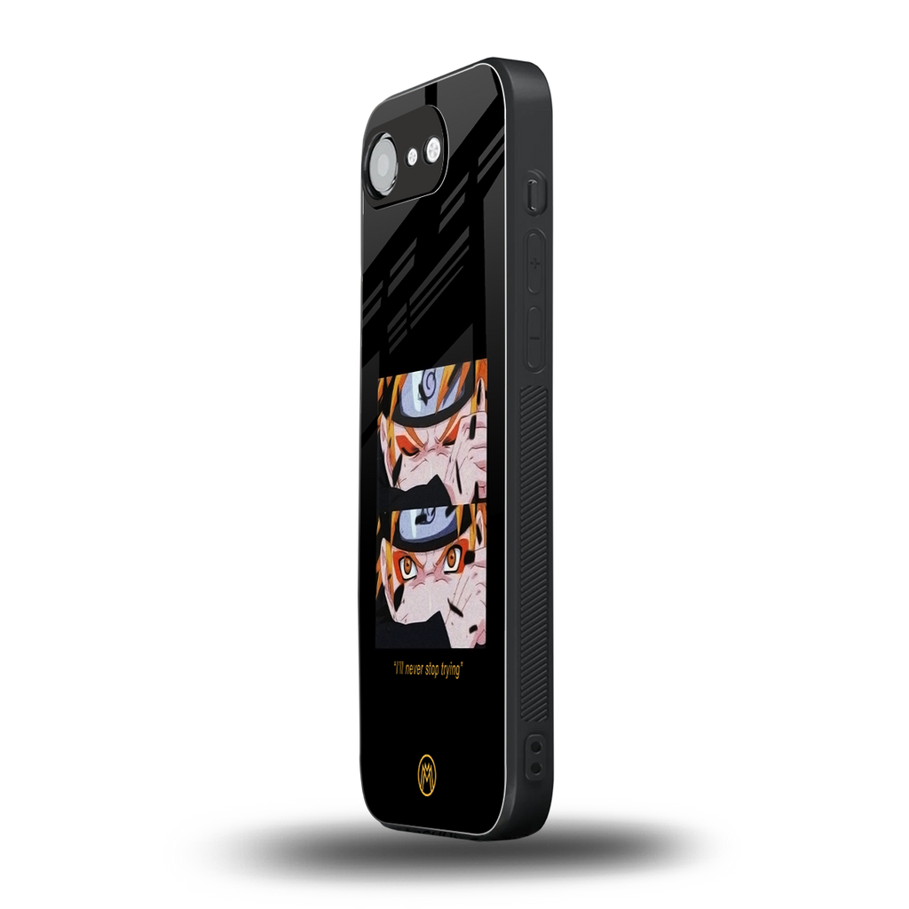 naruto motivation anime back phone cover | glass case for iphone 16e