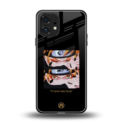 naruto motivation anime back phone cover | glass case for nothing phone 1