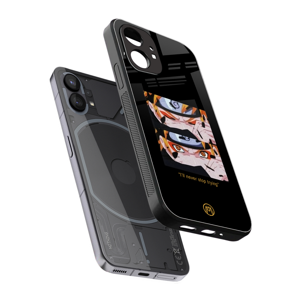 naruto motivation anime back phone cover | glass case for nothing phone 1