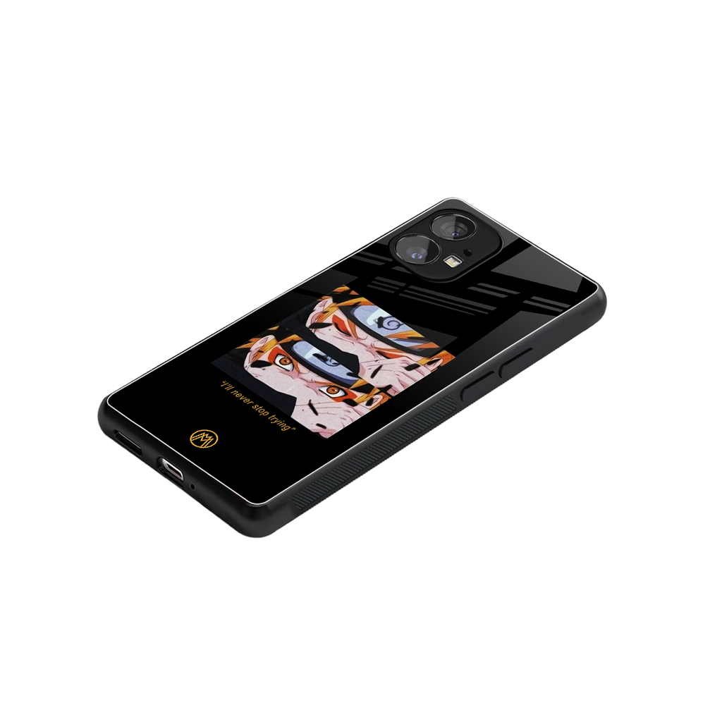 naruto motivation anime back phone cover | glass case for nothing phone 1