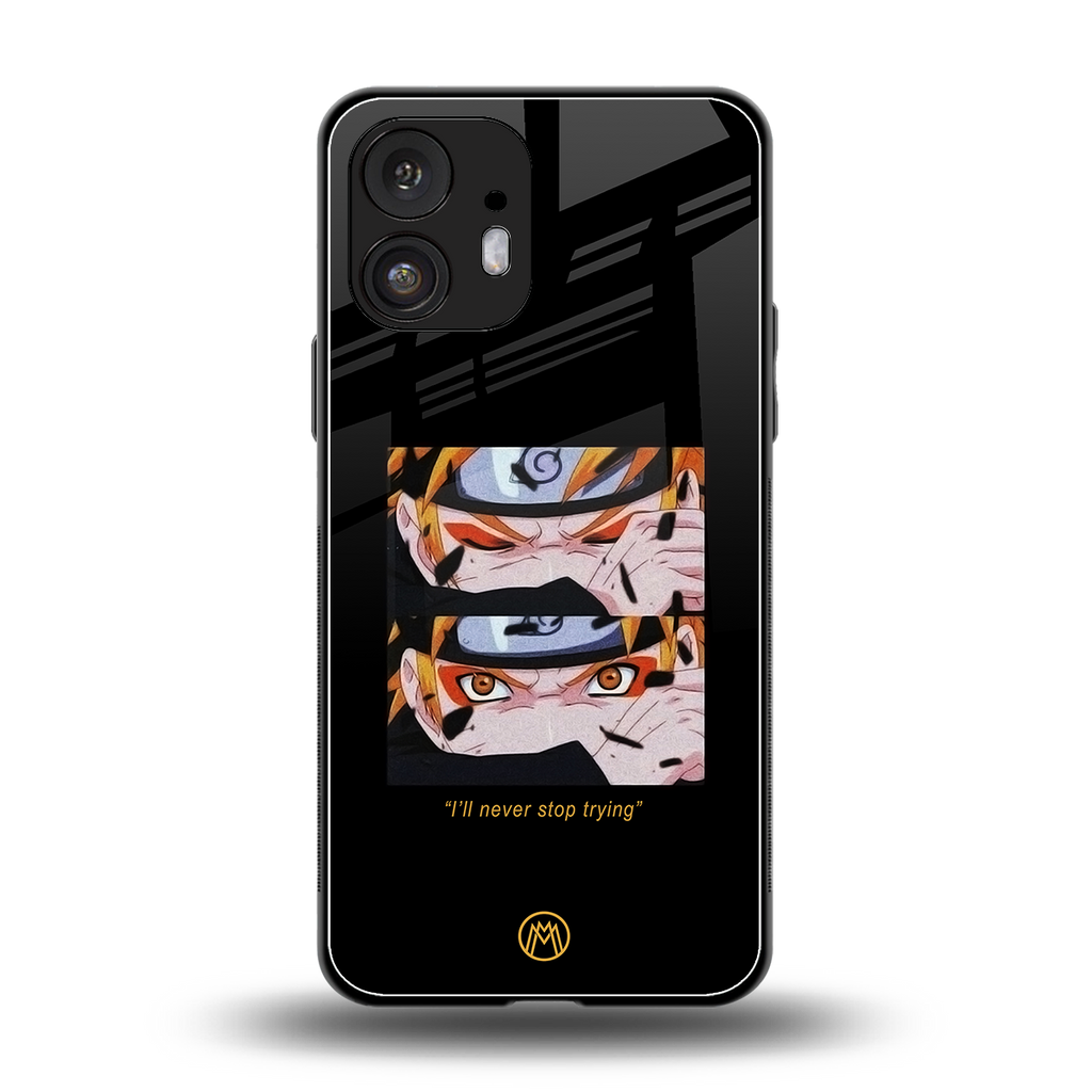 naruto motivation anime back phone cover | glass case for nothing phone 2