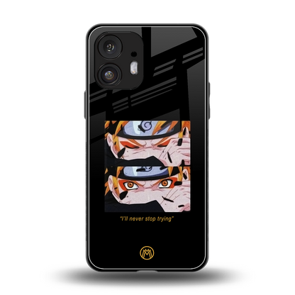 naruto motivation anime back phone cover | glass case for nothing phone 2