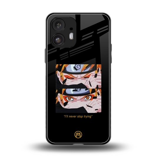 naruto motivation anime back phone cover | glass case for nothing phone 2