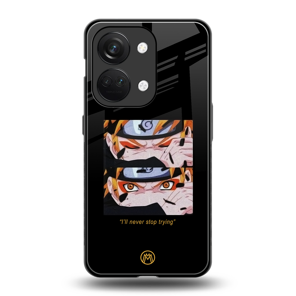 naruto motivation anime back phone cover | glass case for oneplus nord 3