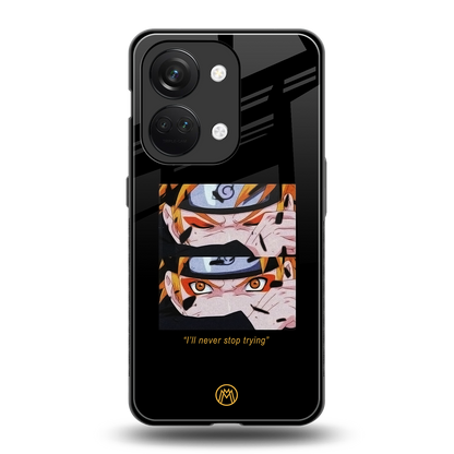 naruto motivation anime back phone cover | glass case for oneplus nord 3