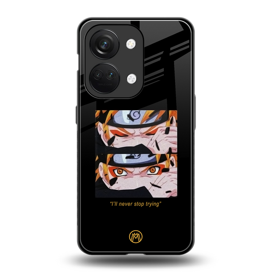 naruto motivation anime back phone cover | glass case for oneplus nord 3
