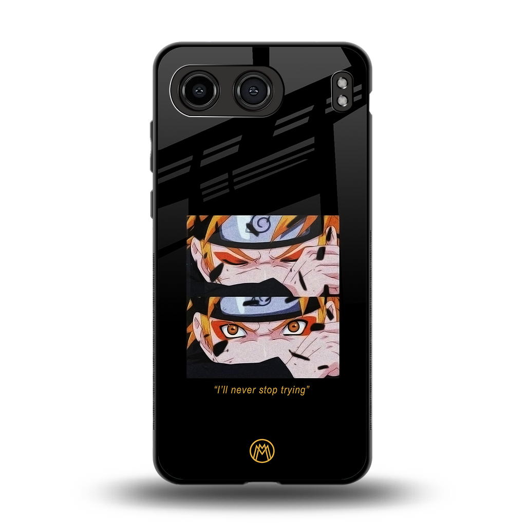 naruto motivation anime back phone cover | glass case for oneplus nord 4