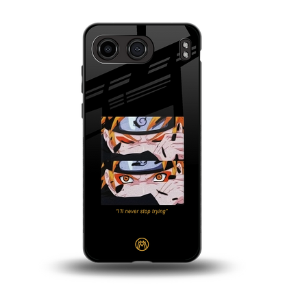 naruto motivation anime back phone cover | glass case for oneplus nord 4