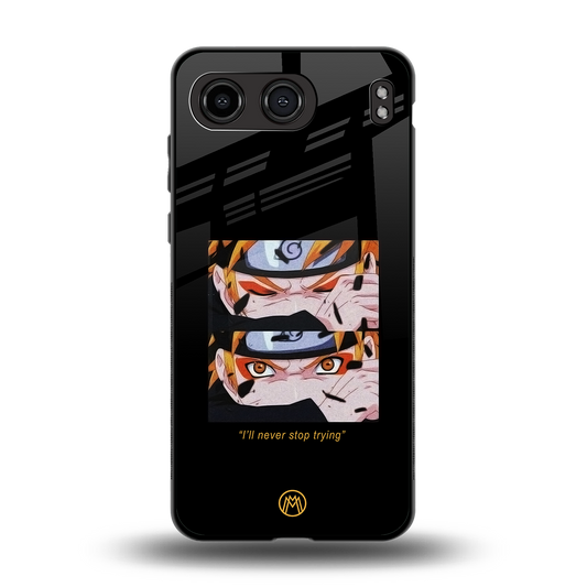 naruto motivation anime back phone cover | glass case for oneplus nord 4