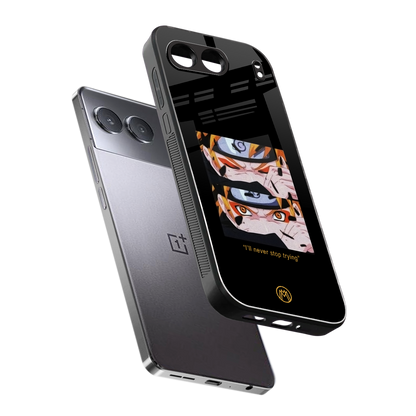 naruto motivation anime back phone cover | glass case for oneplus nord 4