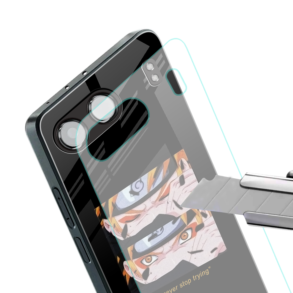 naruto motivation anime back phone cover | glass case for oneplus nord 4