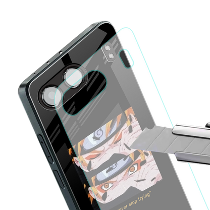 naruto motivation anime back phone cover | glass case for oneplus nord 4
