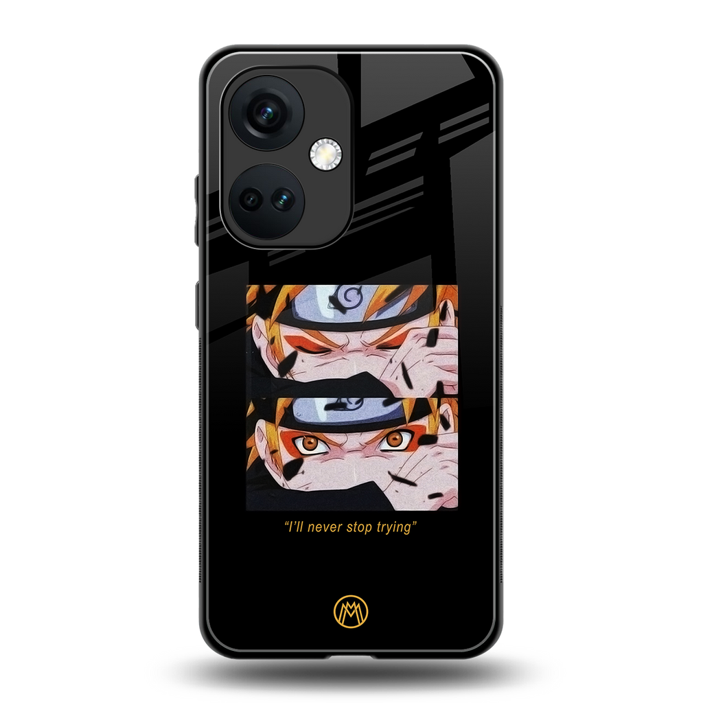 naruto motivation anime back phone cover | glass case for oneplus nord ce 3