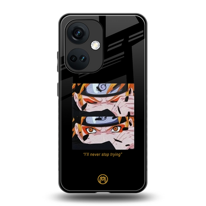 naruto motivation anime back phone cover | glass case for oneplus nord ce 3