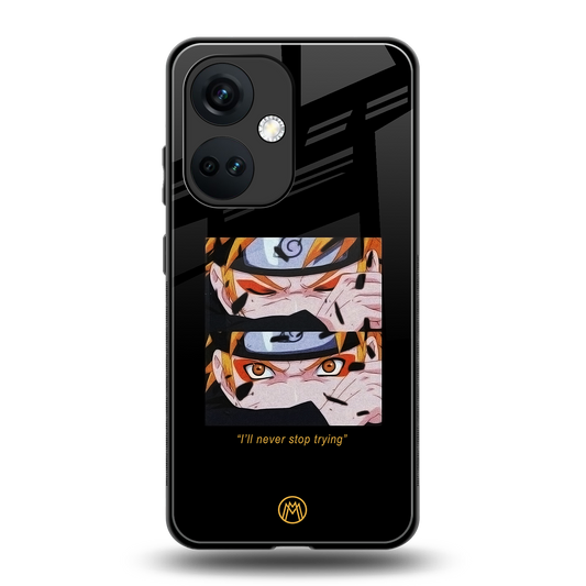 naruto motivation anime back phone cover | glass case for oneplus nord ce 3