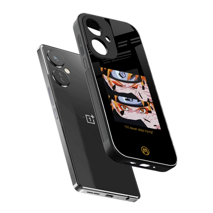 naruto motivation anime back phone cover | glass case for oneplus nord ce 3