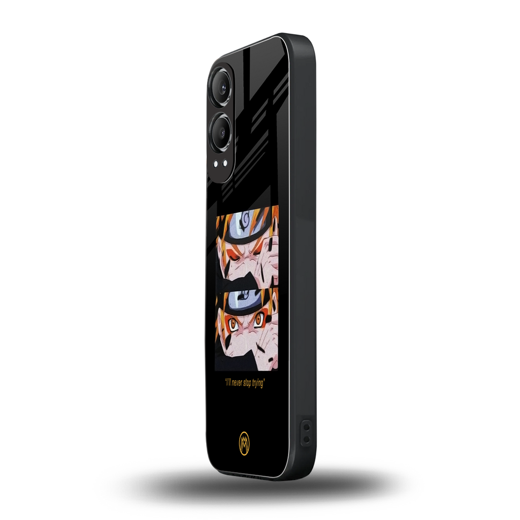 naruto motivation anime back phone cover | glass case for oneplus nord ce 4 lite