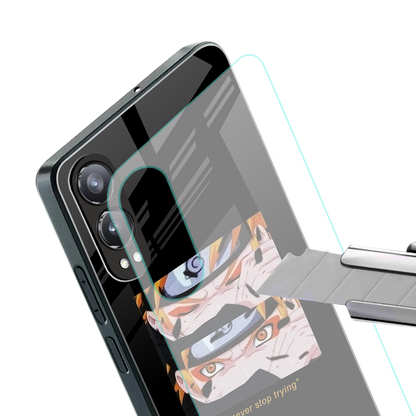 naruto motivation anime back phone cover | glass case for oneplus nord ce 4 lite