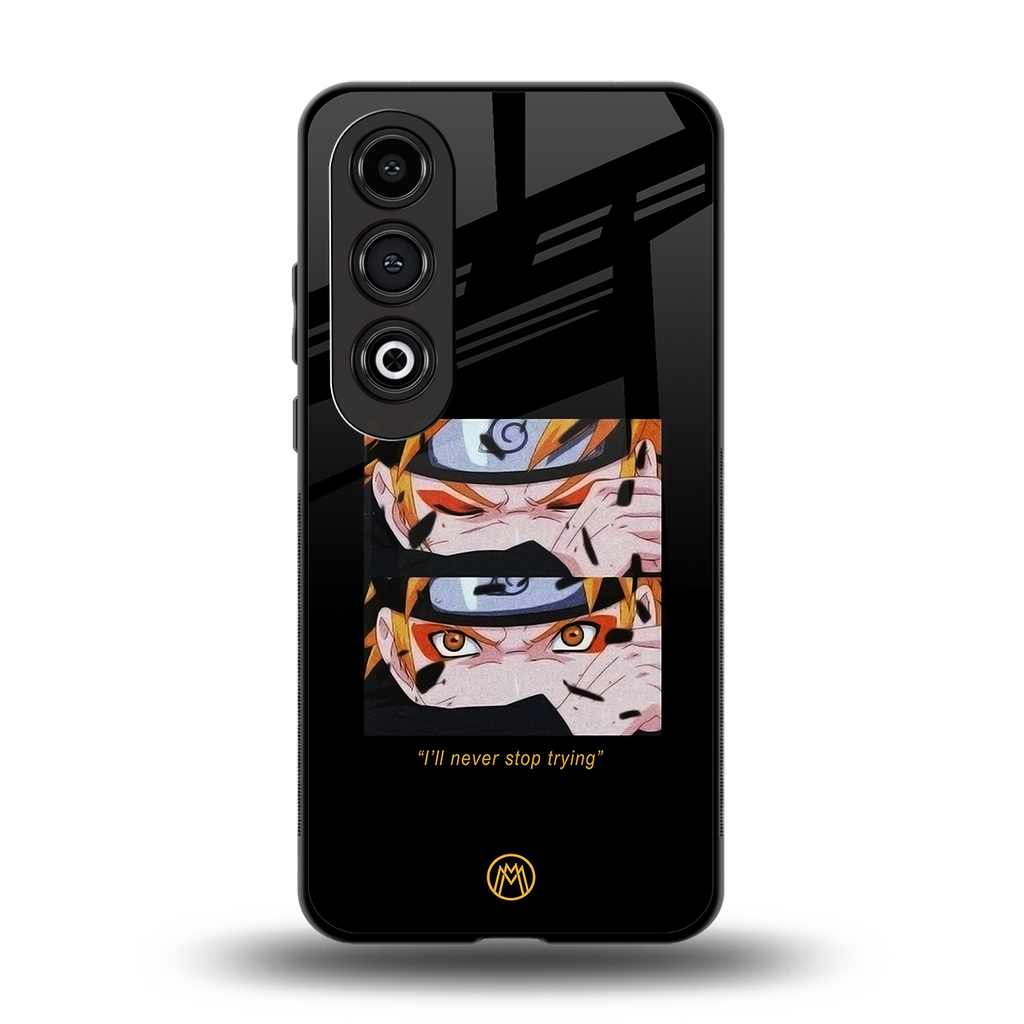 naruto motivation anime back phone cover | glass case for oneplus nord ce 4