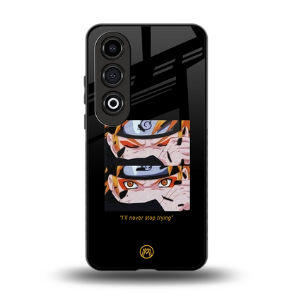 naruto motivation anime back phone cover | glass case for oneplus nord ce 4