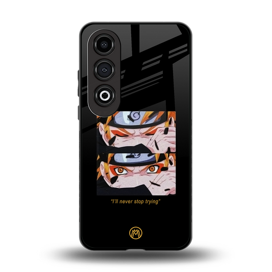 naruto motivation anime back phone cover | glass case for oneplus nord ce 4