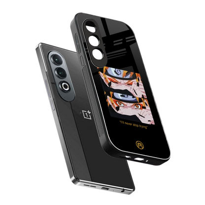 naruto motivation anime back phone cover | glass case for oneplus nord ce 4