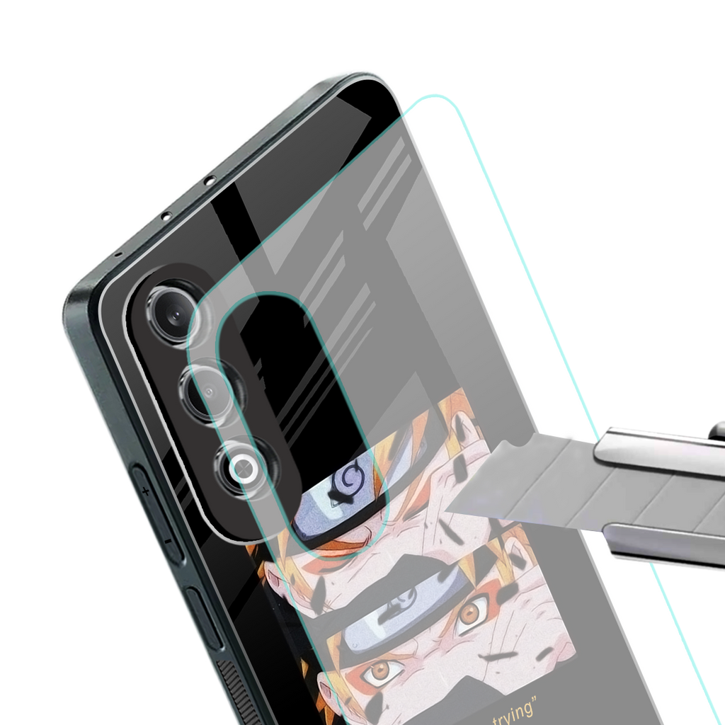 naruto motivation anime back phone cover | glass case for oneplus nord ce 4